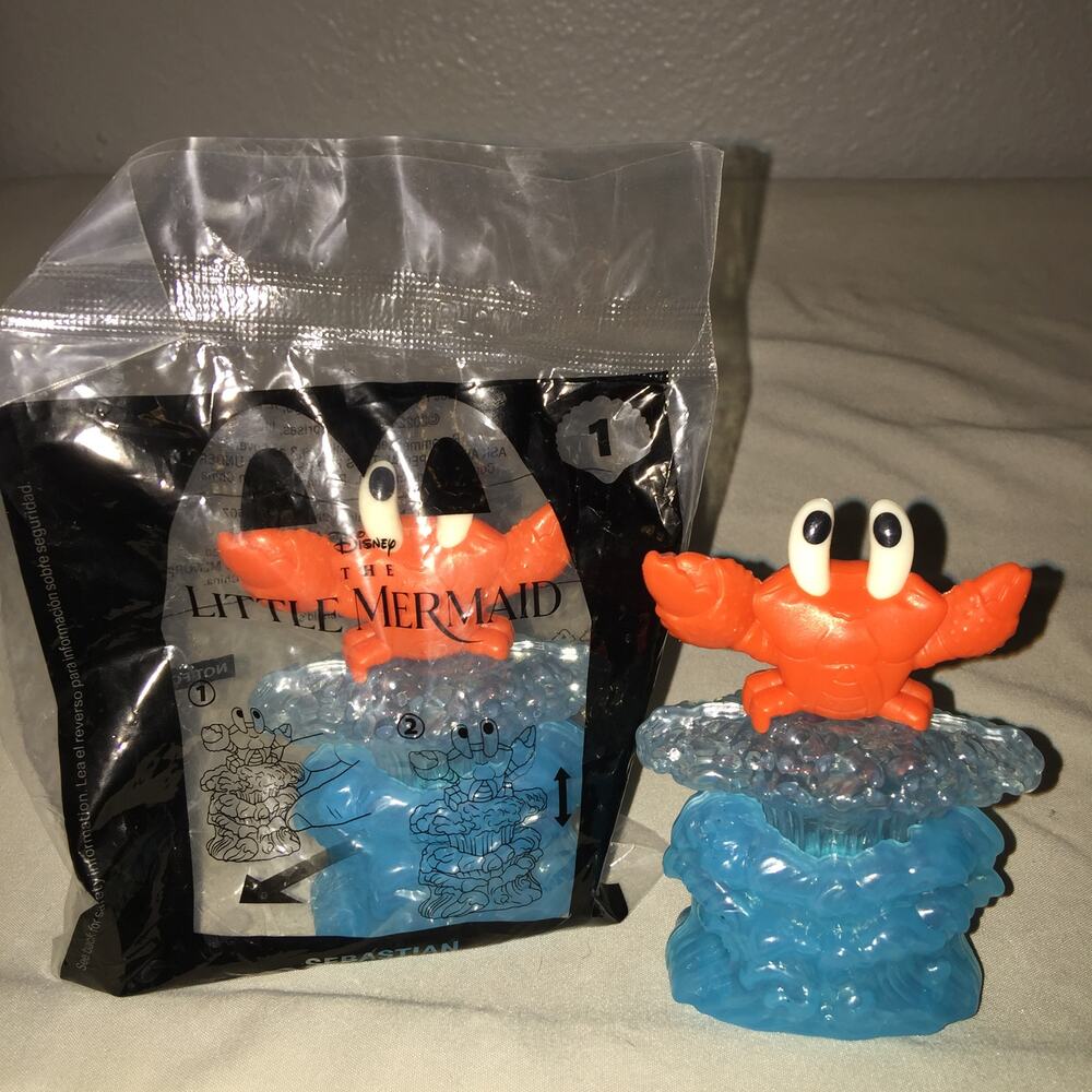 FF Toy McDonald's The Little Mermaid New Version Sebastian 1 Sealed 1 Open Lot